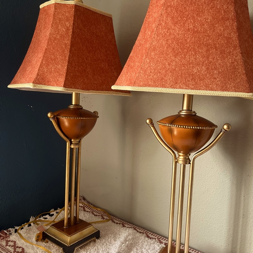 Mahogany 31"H Table Lamp by Coaster